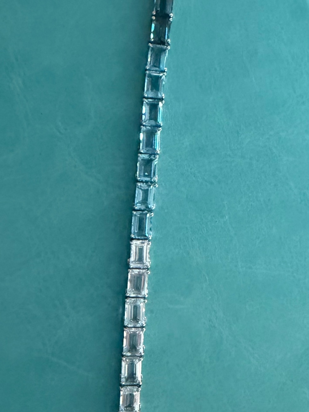 Shades of blue topaz bracelet